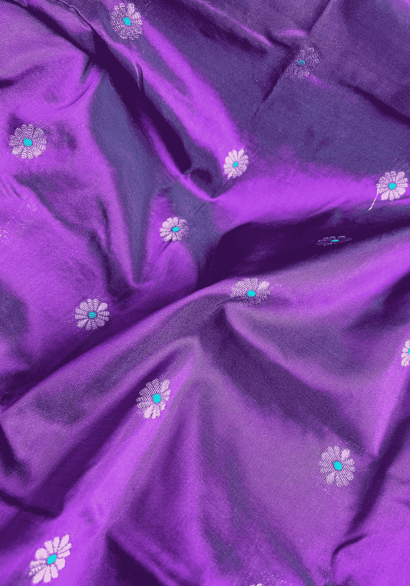 Floral Design Work Purple Wine Mohini Silk Saree